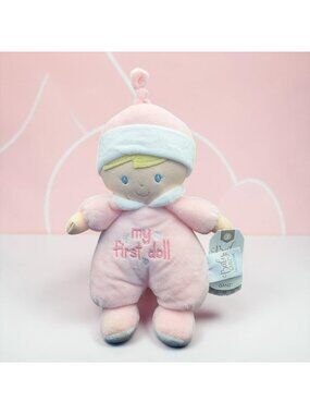 Baby Ganz My First Doll Plush Rattle Pink Soft Toy For Birth & Up